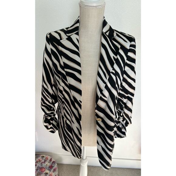 Anne Klein Animal Print Latter Blazer - S - Picture 2 of 7